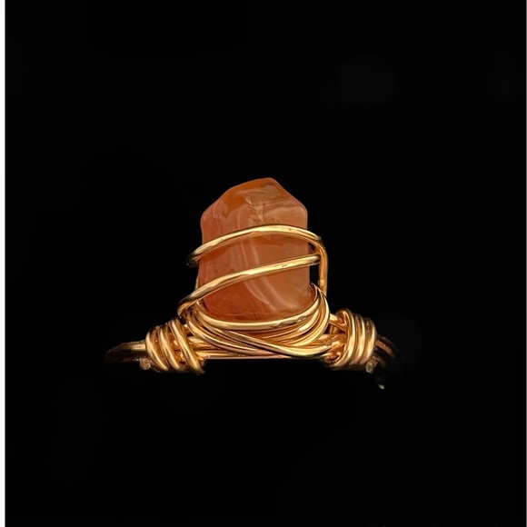 3/9/23***- 3 for $15 gold carnelian ring - Picture 2 of 2